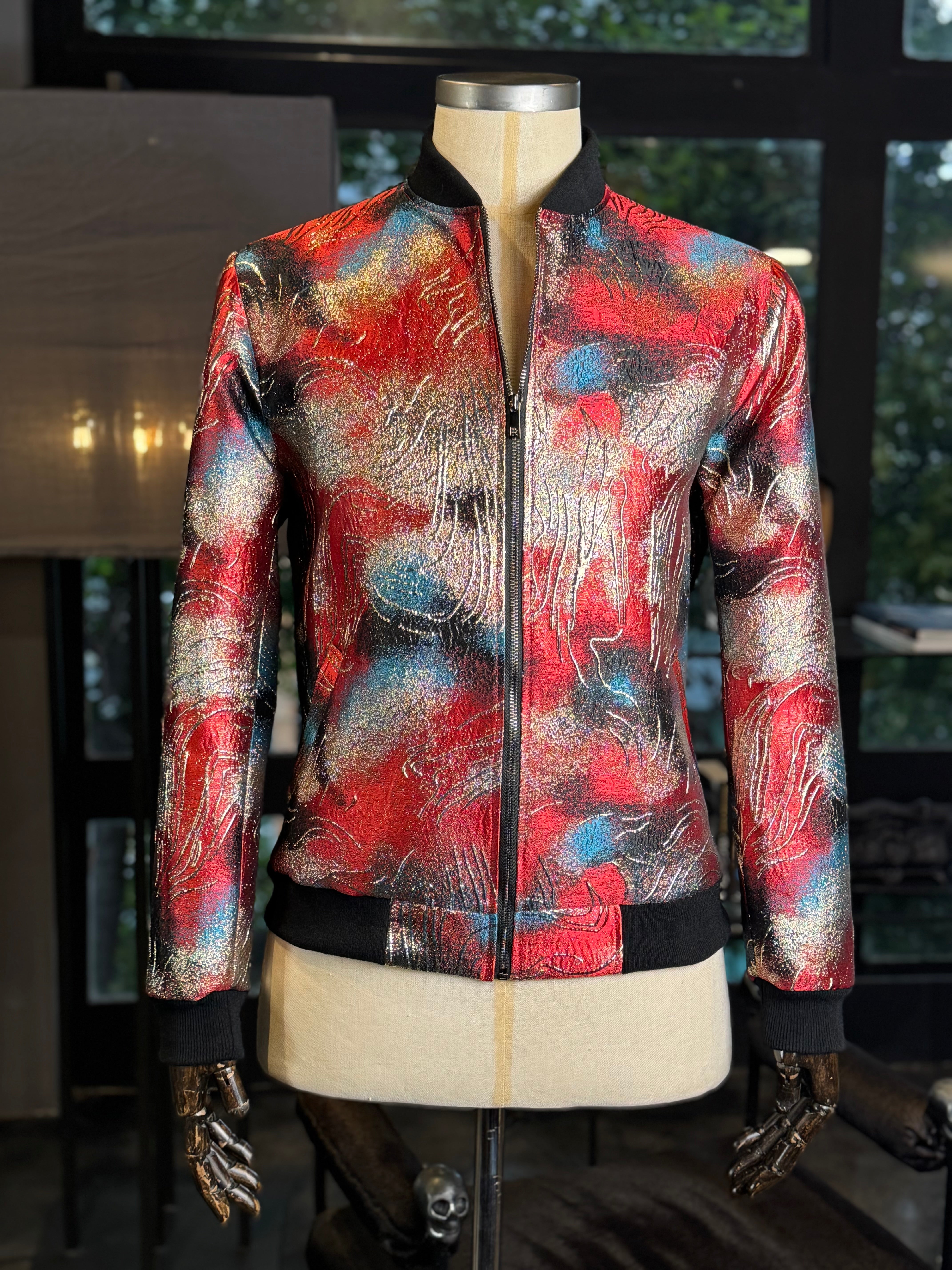 Bomber aerosol roja azul