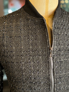 Bomber tweed negro