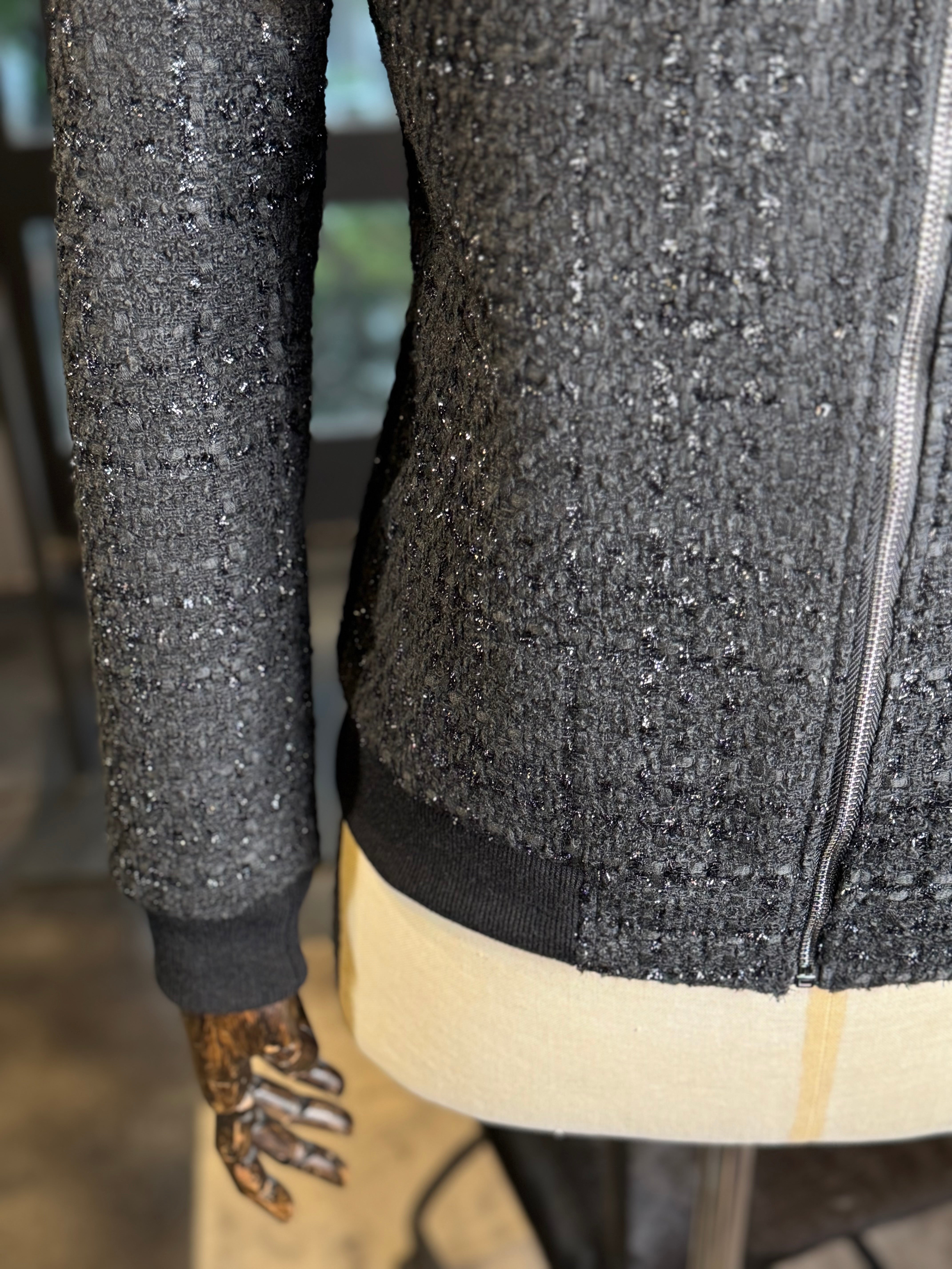 Bomber tweed negro