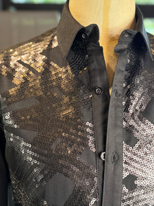 Camisa entrecruzada negra