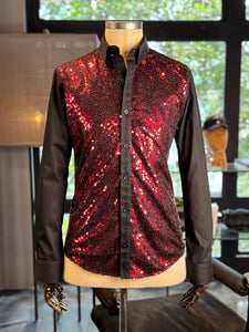 Camisa roja lentejuelas