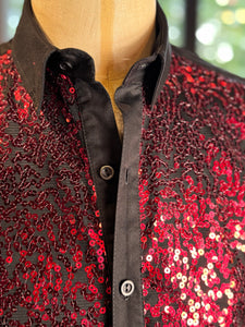 Camisa roja lentejuelas