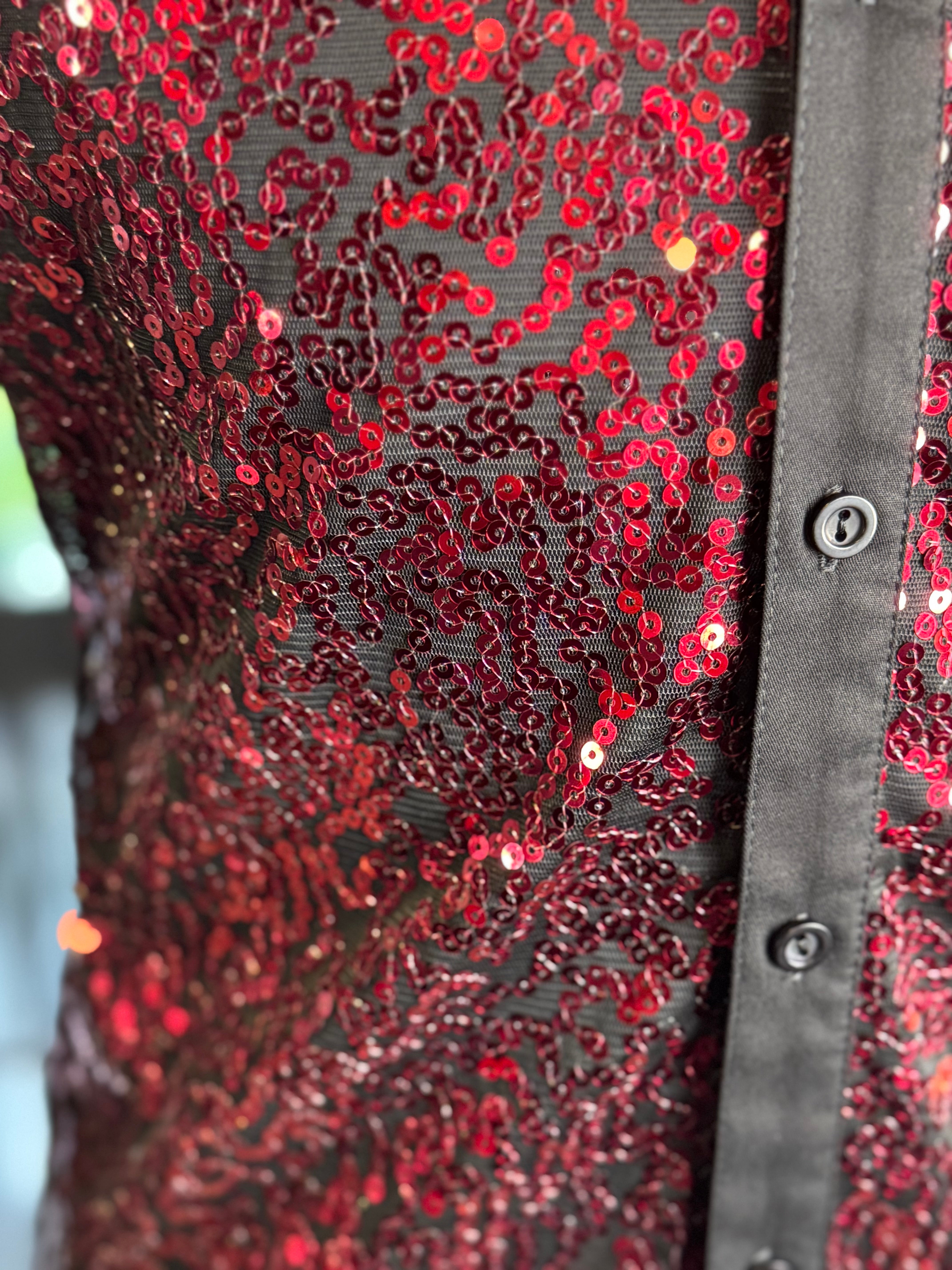 Camisa roja lentejuelas