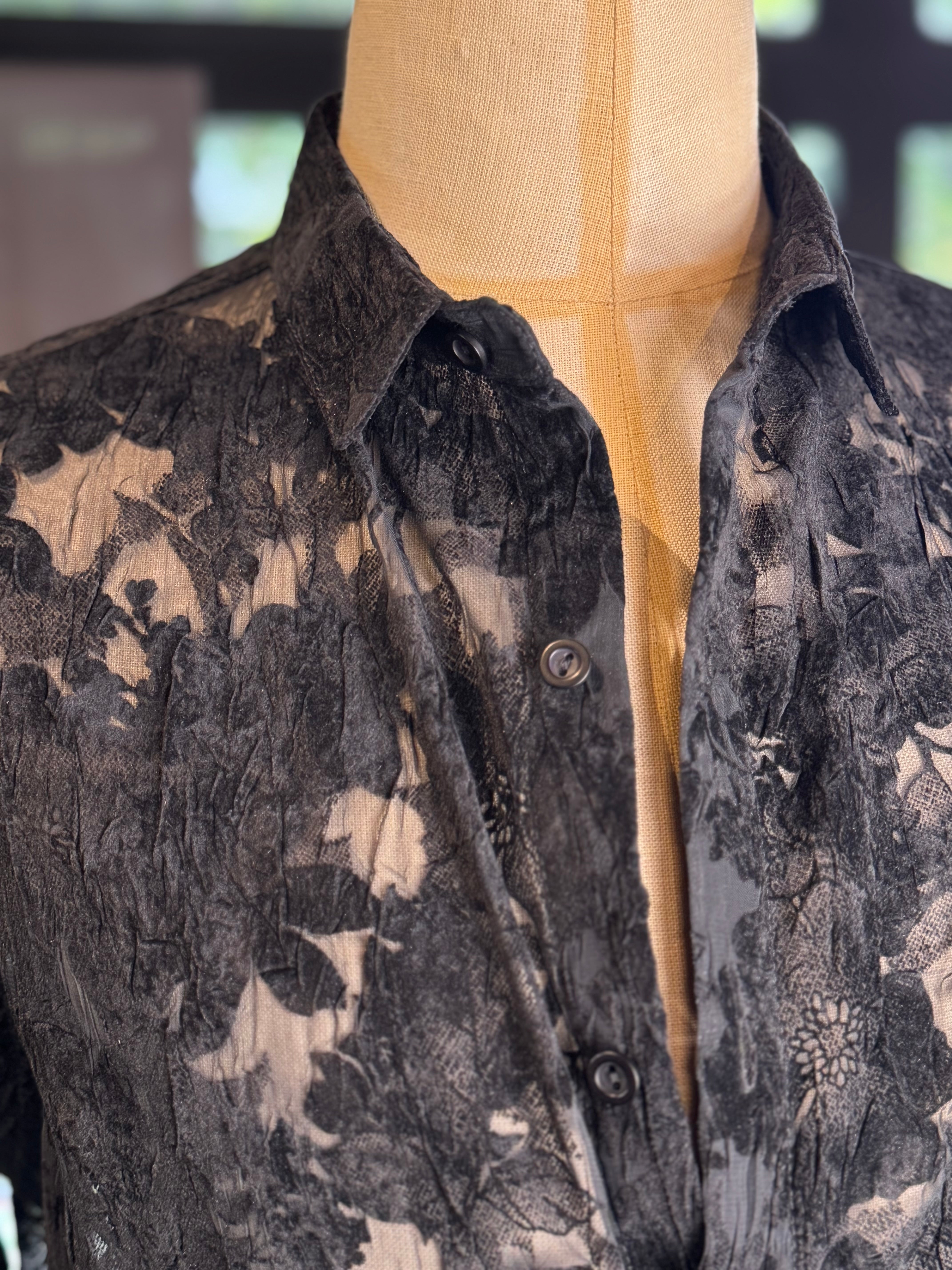 Camisa transparencia flores