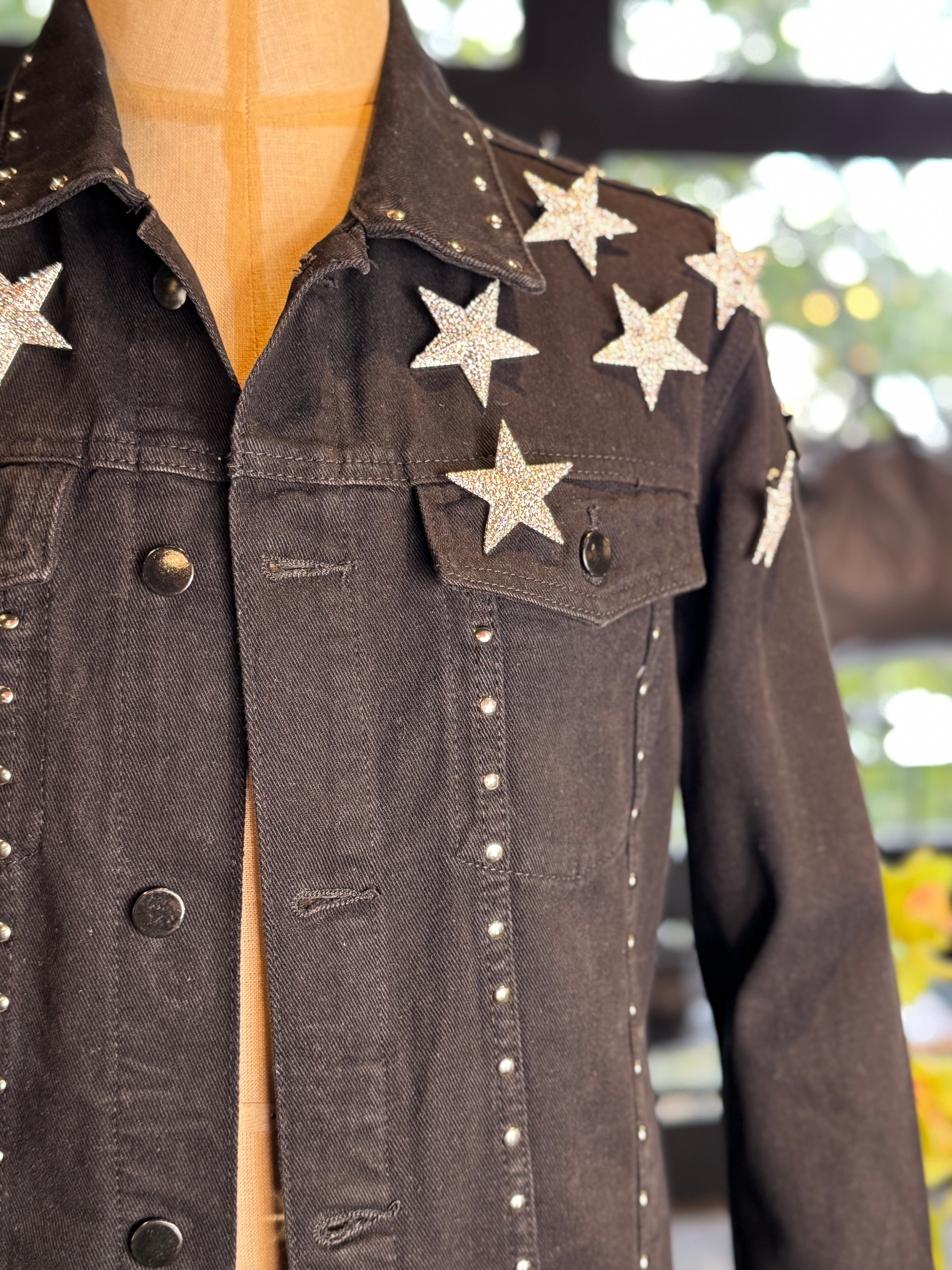 Chamarra mezclilla estrellas