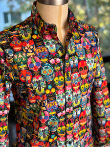 Camisa calaveras multicolor