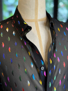 Camisa negra confeti