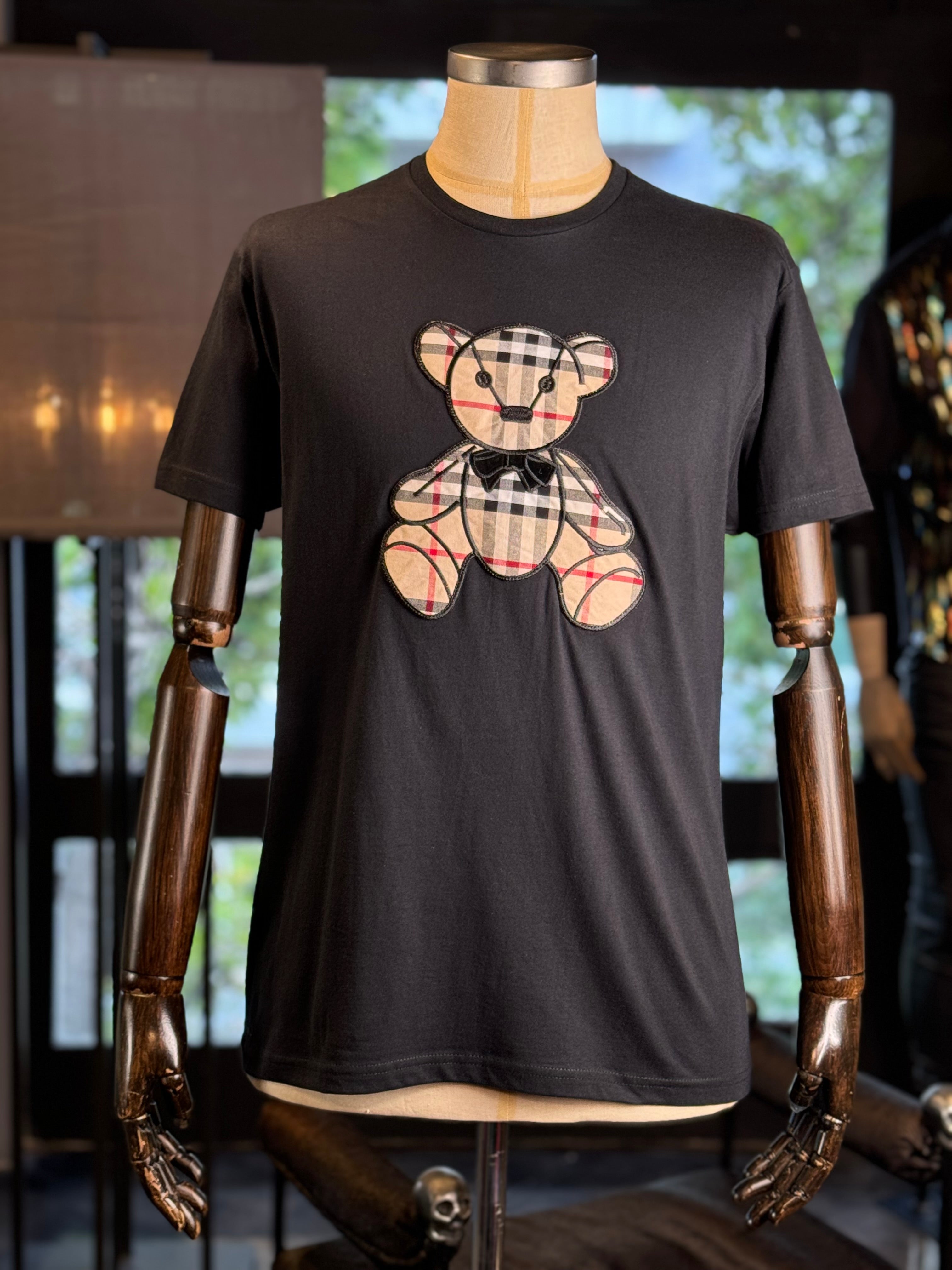 Playera oso cuadros