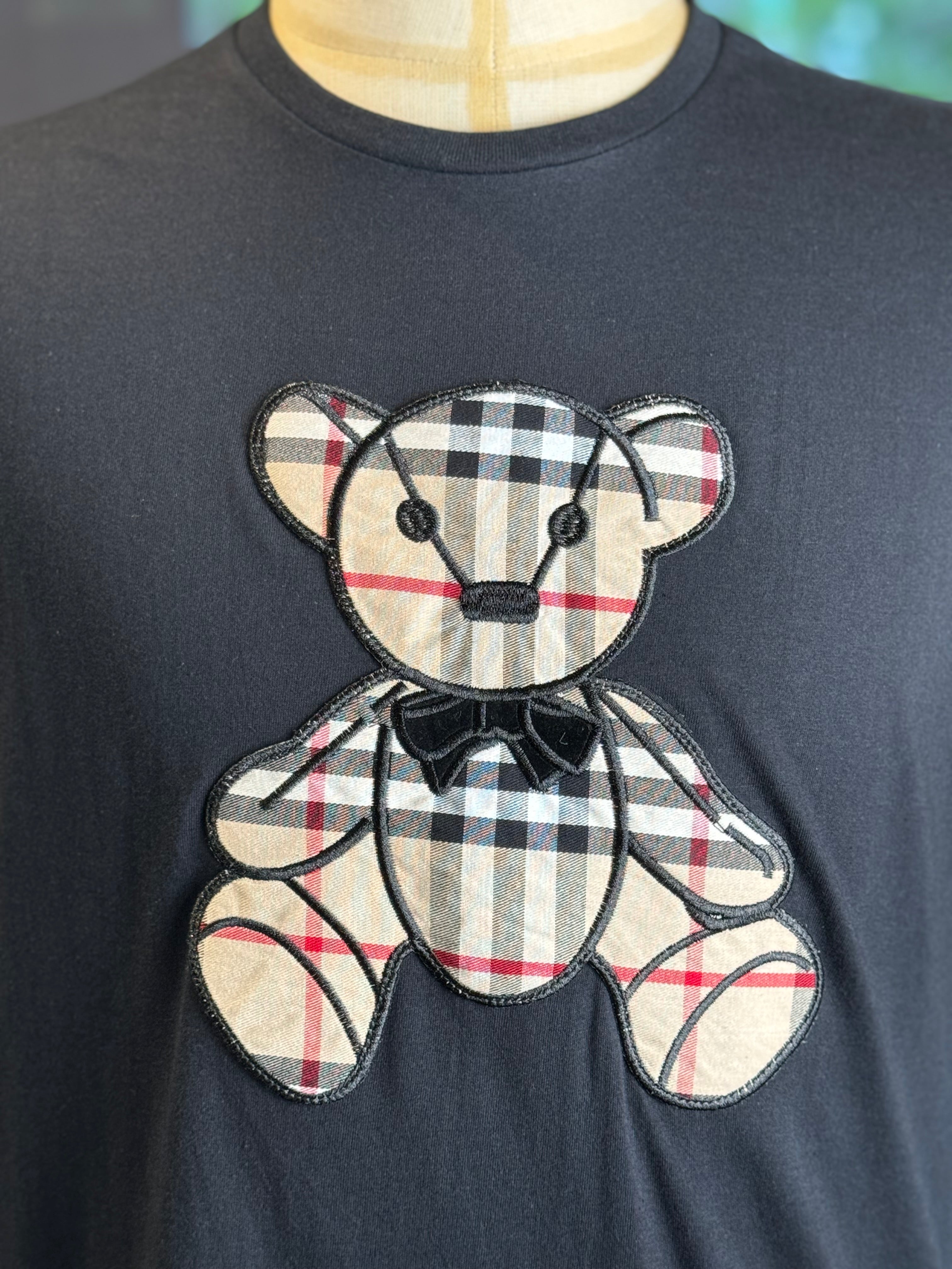 Playera oso cuadros