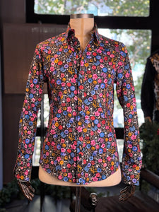 Camisa calavera flores