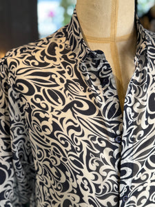 Camisa azul mosaico