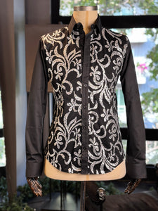 Camisa flores rococo