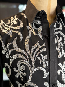 Camisa flores rococo