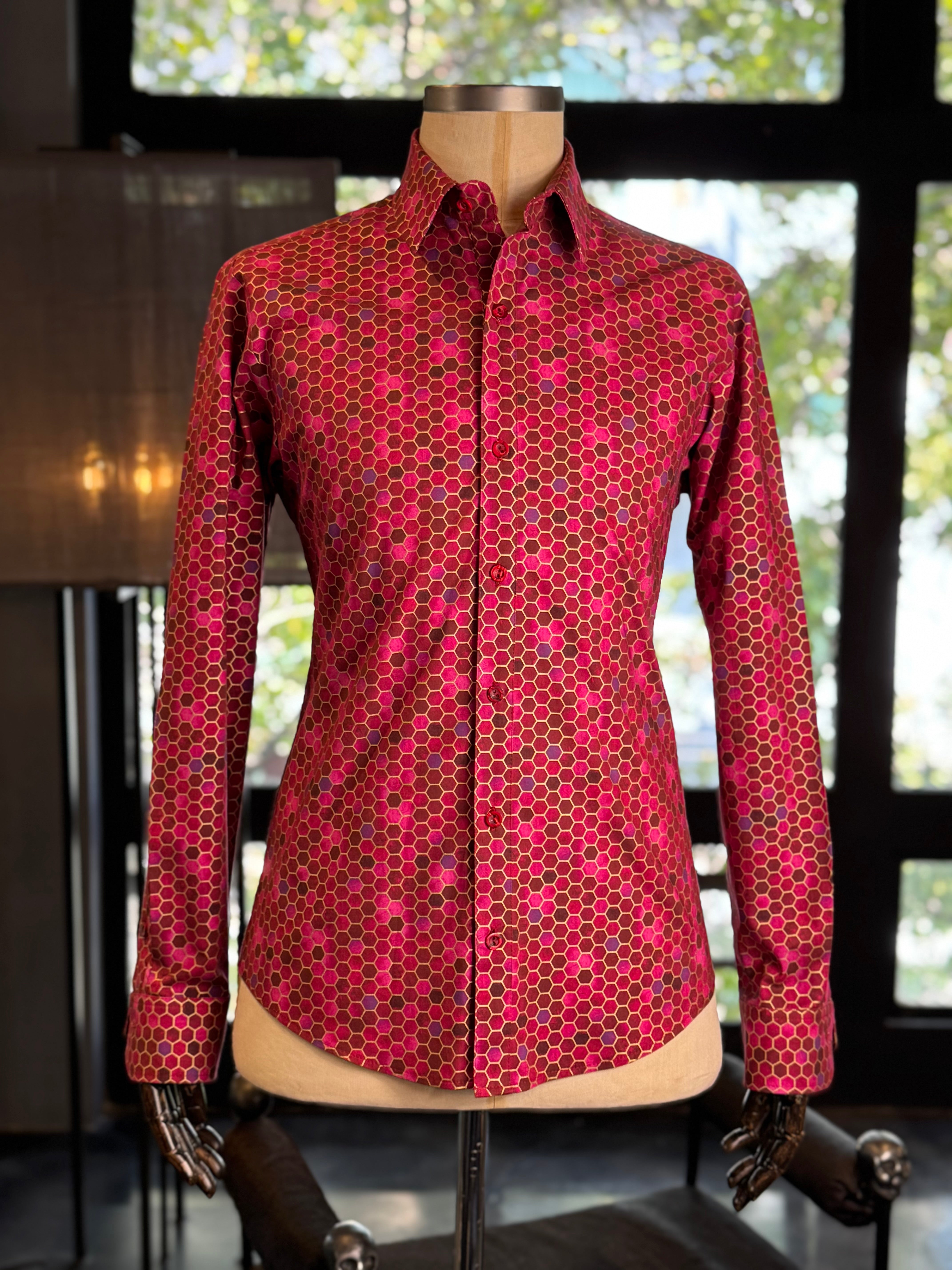 Camisa panal fucsia