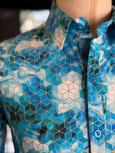 Camisa cubos azul