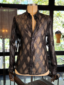 Camisa rombos transparente