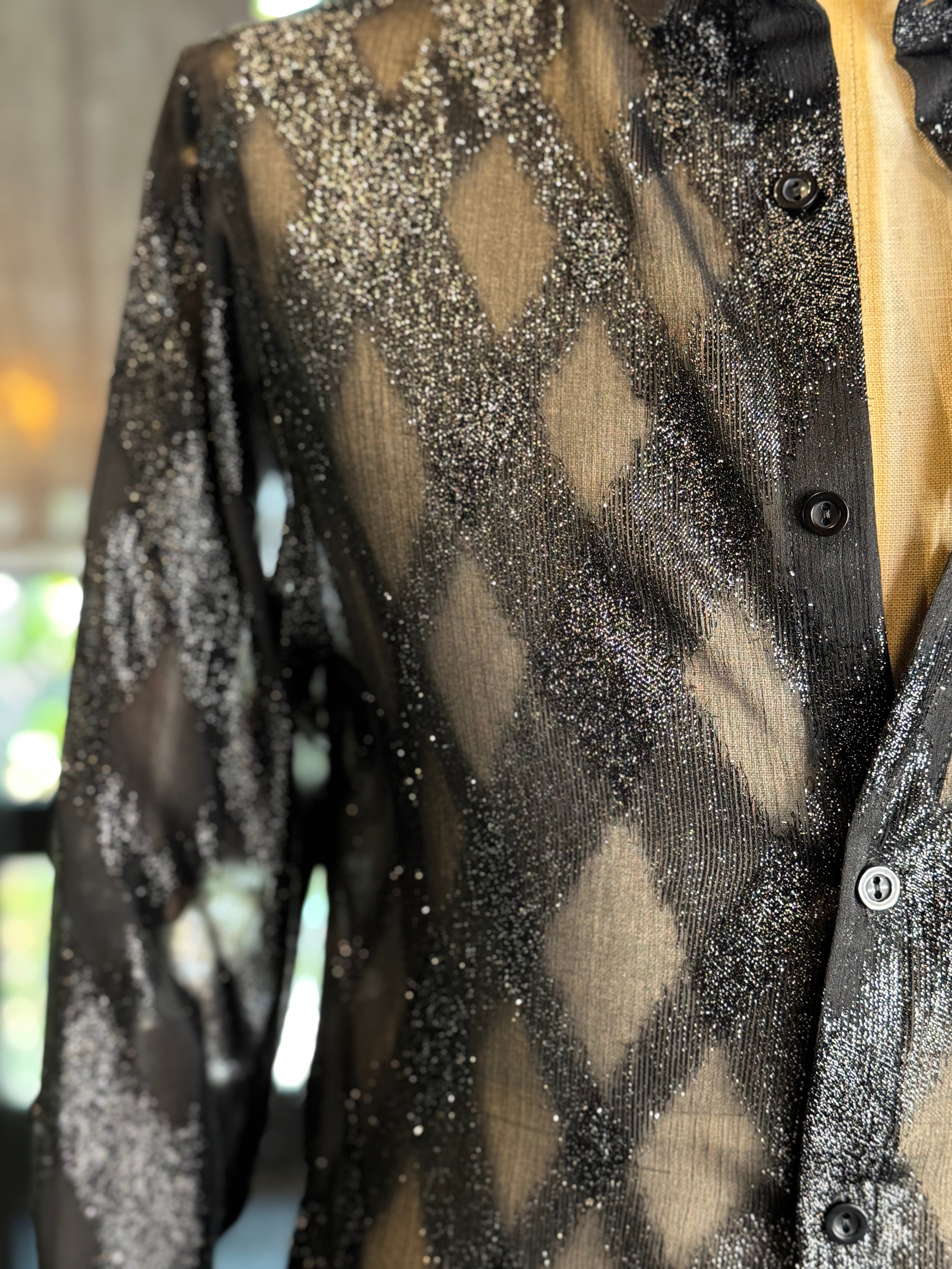 Camisa rombos transparente