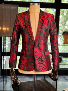 Saco brocado rosas