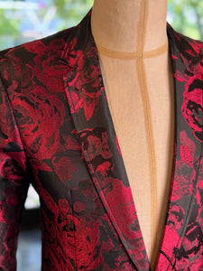 Saco brocado rosas