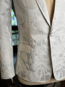 Saco blanco flores