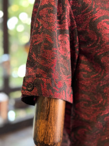 Camisa manga corta roja brillo