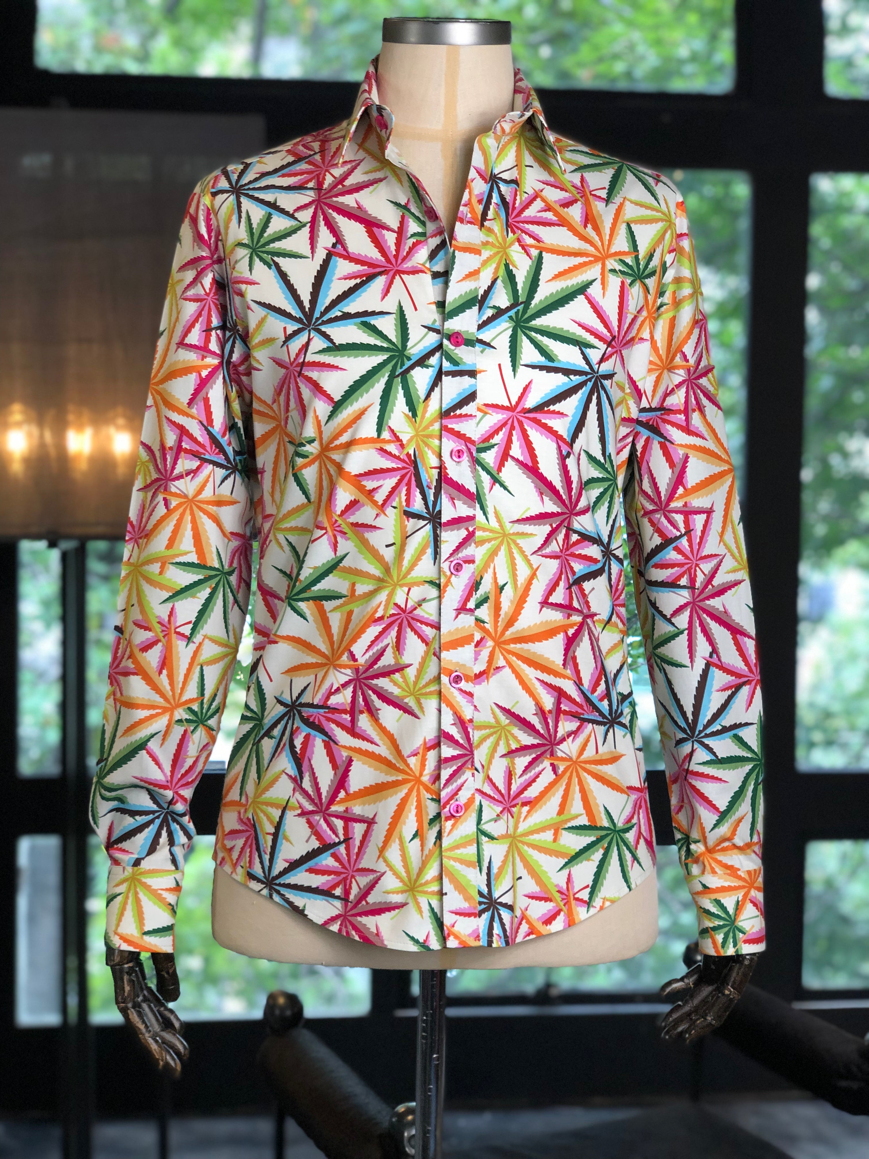 Camisa cannabis multicolor